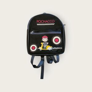 Vintage Y2k early 2000s 2002 Sanrio black Pochacco graphic zip up mini backpack